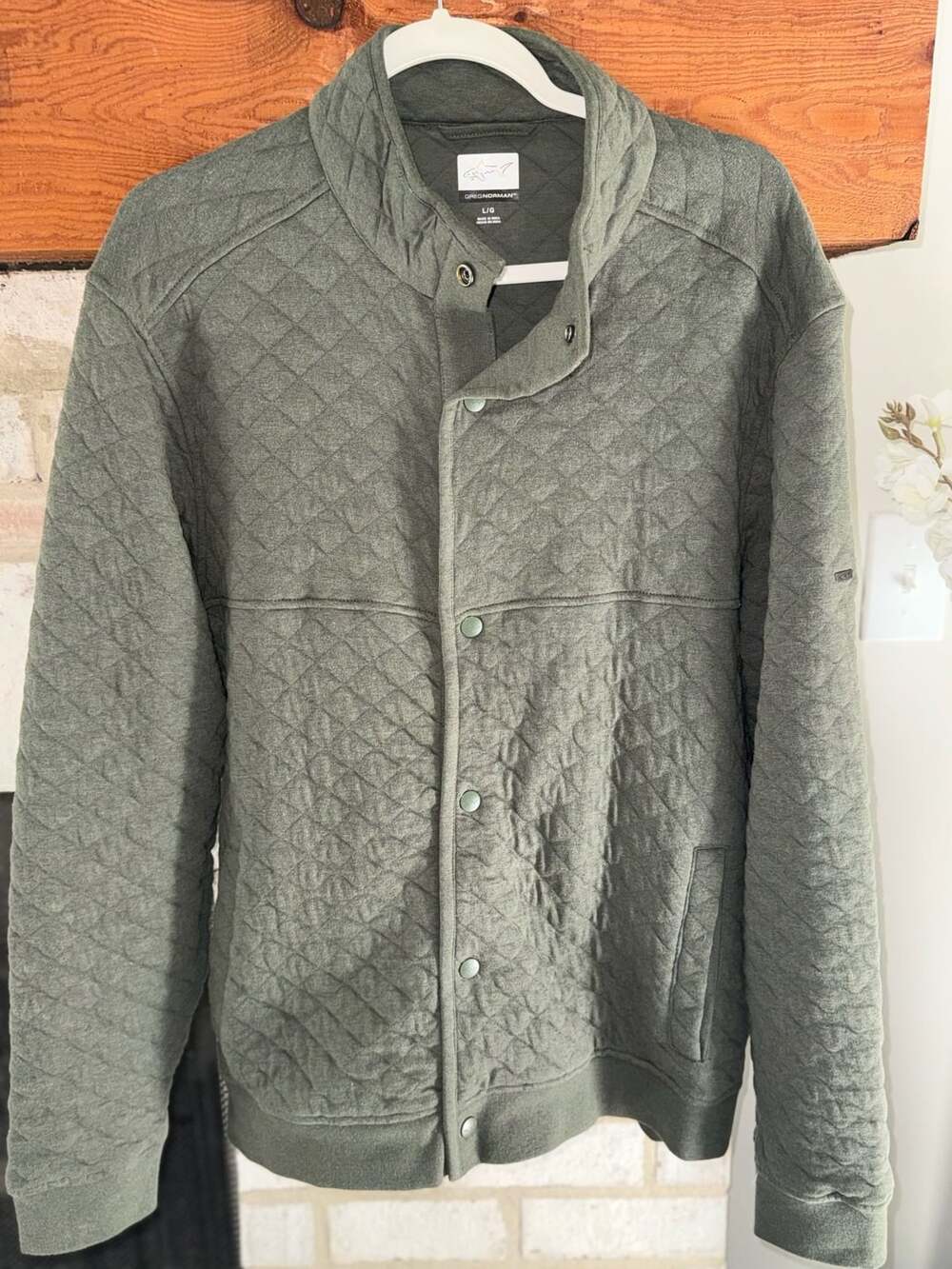 Men's Quilted Sweatshirt, Mockneck